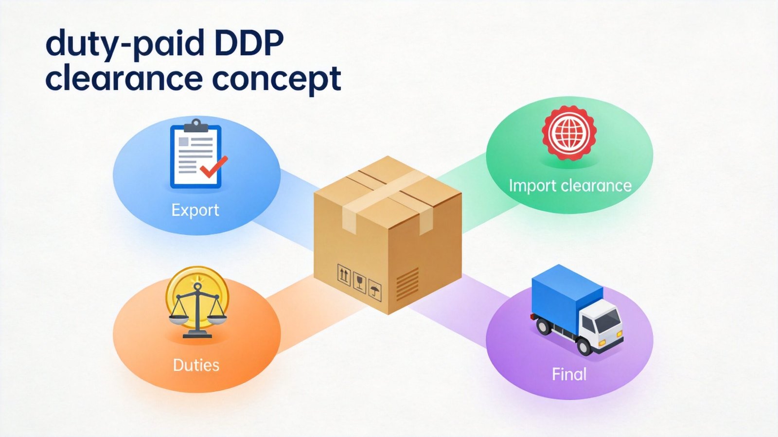 branded goods air freight to the US - duty paid clearance concept
