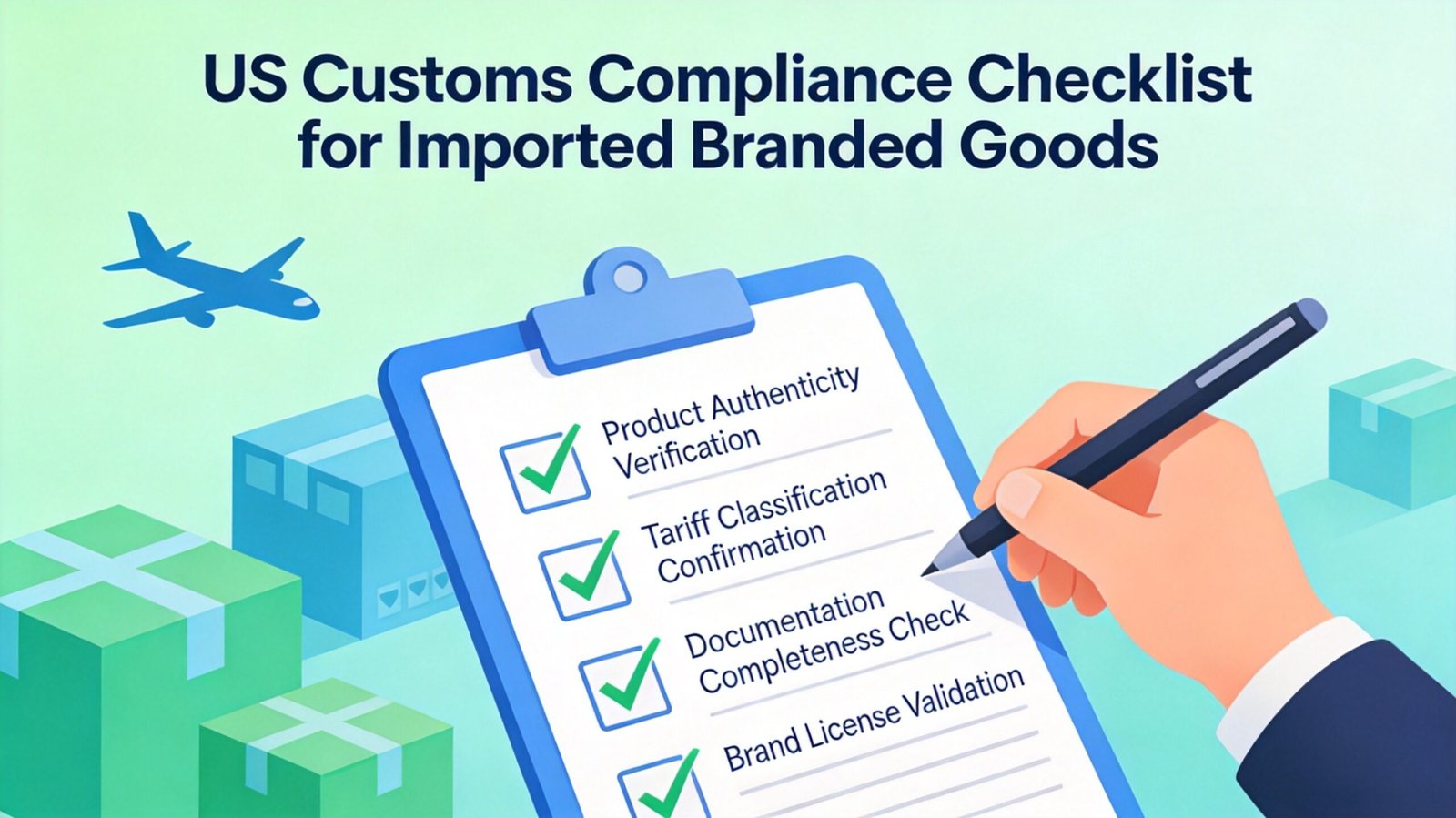 branded goods air freight to the US - US customs compliance checklist