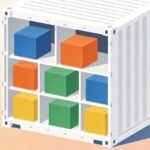 Europe sea freight groupage port illustration