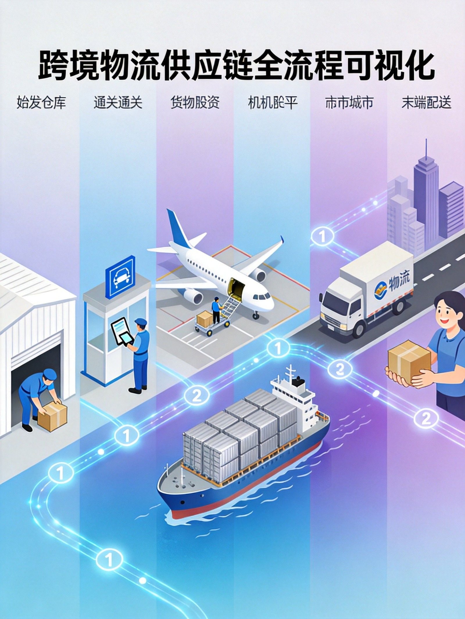 跨境物流全链路流程可视化工具