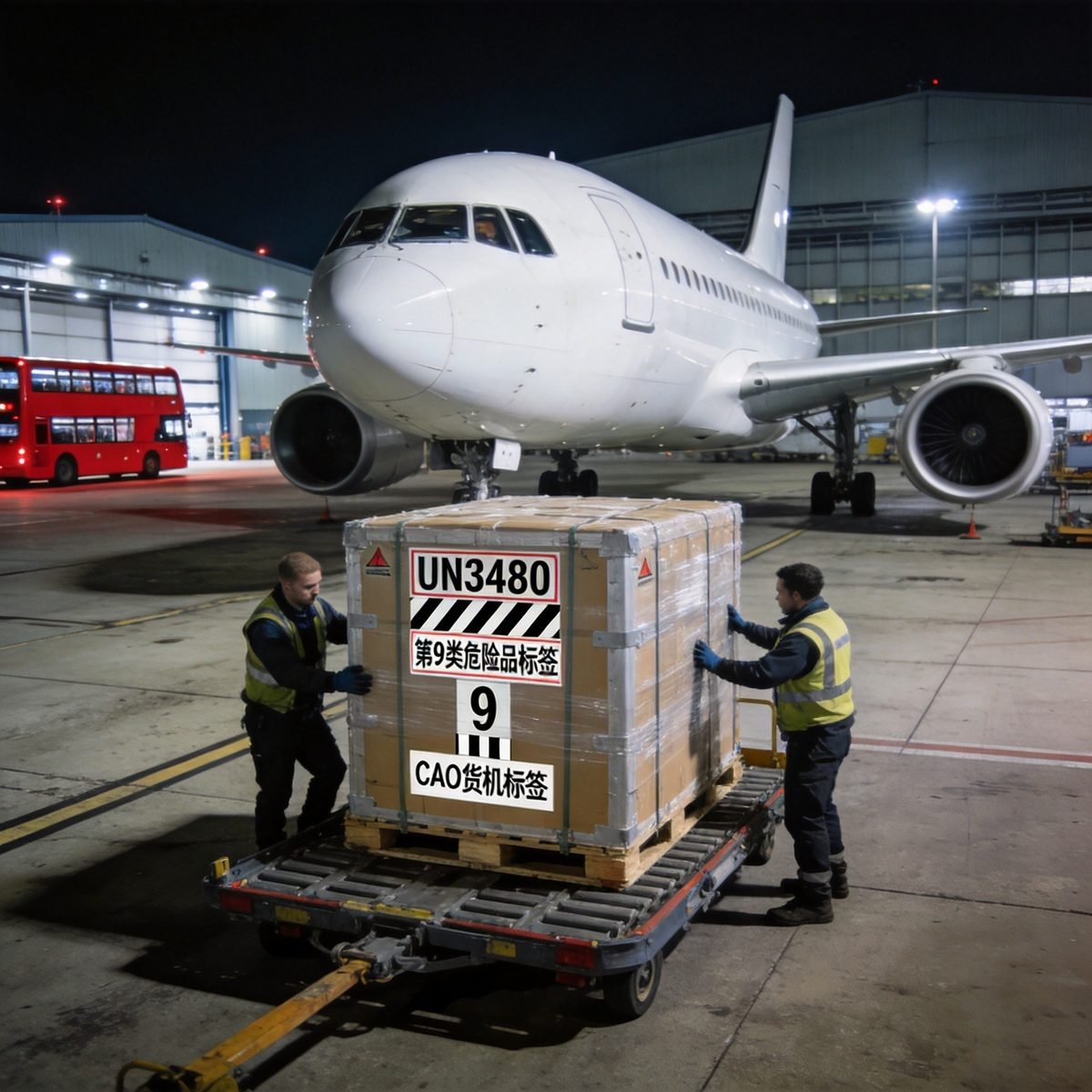 锂电池英国空运双清包税实操指南:DGR第67版与电池护照新规下,带电货物空运英国怎么走? 4 全货机装载锂电池危险品货物,第9类标签与CAO货机标签